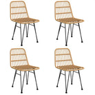 Tuinset met poly rattan en gehard glas voor eenvoudig schoonmaken - Tuinsets