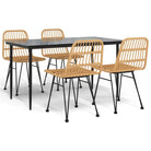 Tuinset met poly rattan en gehard glas voor eenvoudig schoonmaken - Tuinsets