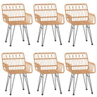 Tuinset met poly rattan en gehard glas voor eenvoudige schoonmaak - Tuinsets