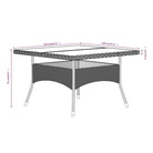 Tuinset met poly rattan en gehard glas voor stijlvolle buitenruimte - Tuinsets