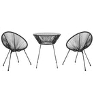 Tuinset met rattan look en gehard glas voor een tijdloze tuinstijl - Tuinsets