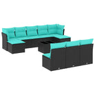 Tuinset met zwart materiaal en gepoedercoat staal voor buitenplezier - Tuinsets