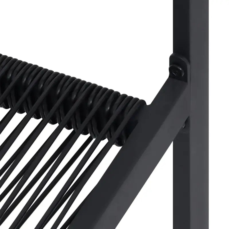 Tuinset met zwart materiaal en gepoedercoat staal voor buitenruimtes - Tuinsets