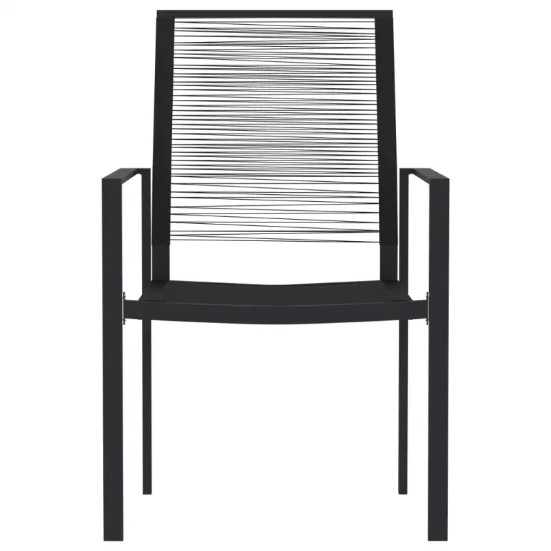 Tuinset met zwart materiaal en gepoedercoat staal voor een stijlvolle buitenruimte - Tuinsets