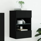 Tv-meubels met duurzame bewerkte hout en rgb led-verlichting - Zwart / 1 / 40 cm - Tv-meubels