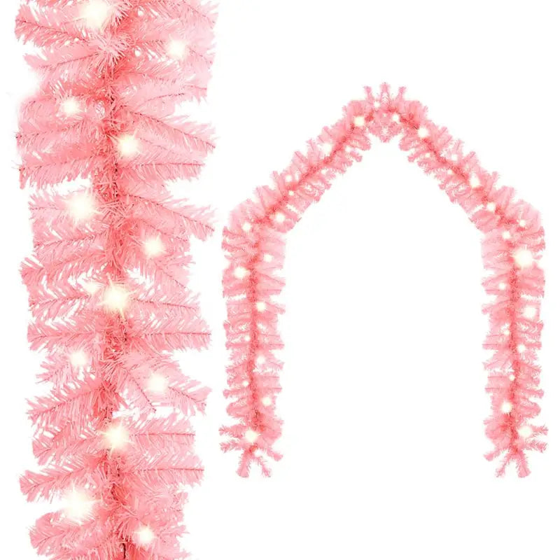VidaXL kerstslinger met LED-verlichting voor betoverende kerstdecoratie - Roze / 10 m / 1 - Kerstverlichting