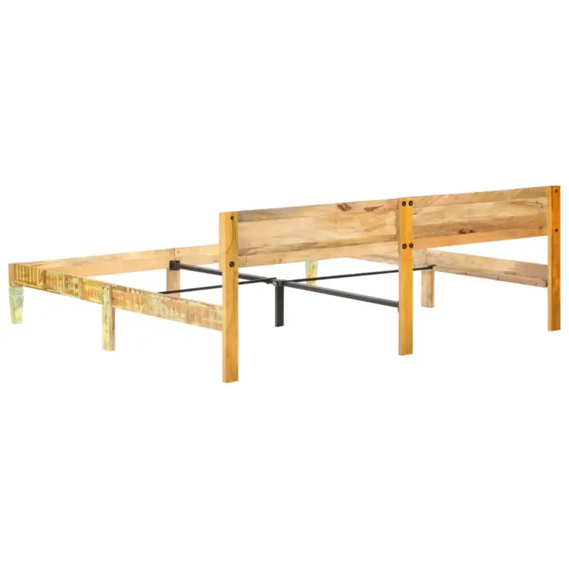 Vintage houten bedframe van massief gerecycled hout voor een authentieke slaapkamer - Bedden & bedframes
