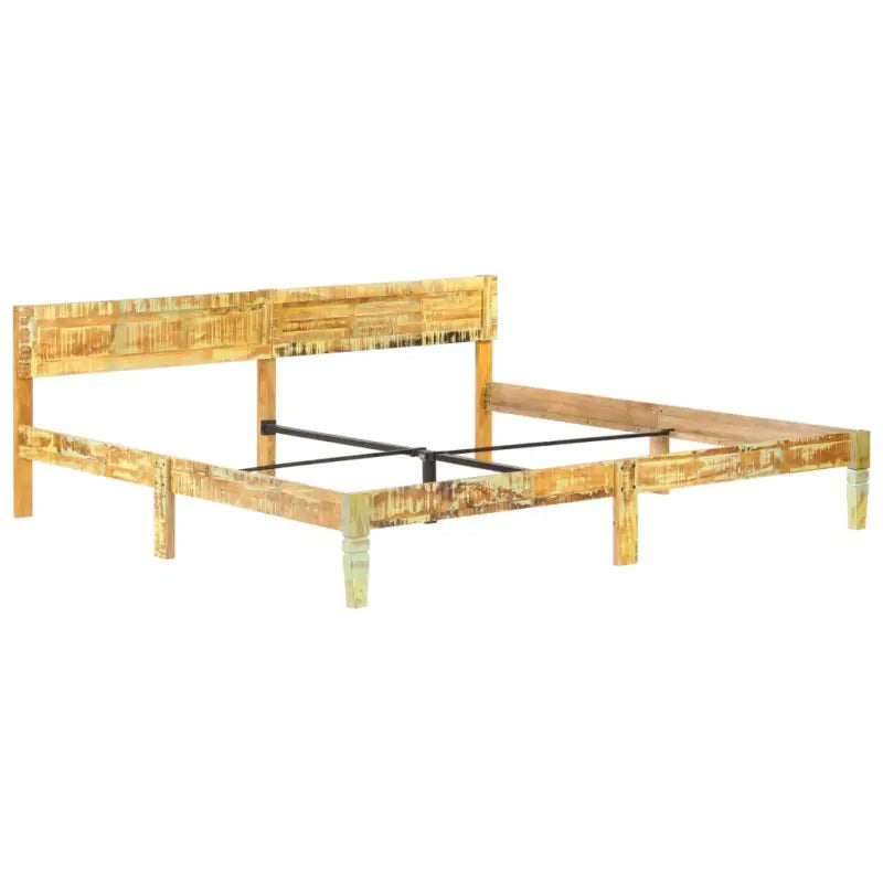 Vintage houten bedframe van massief gerecycled hout voor een authentieke slaapkamer - Bedden & bedframes