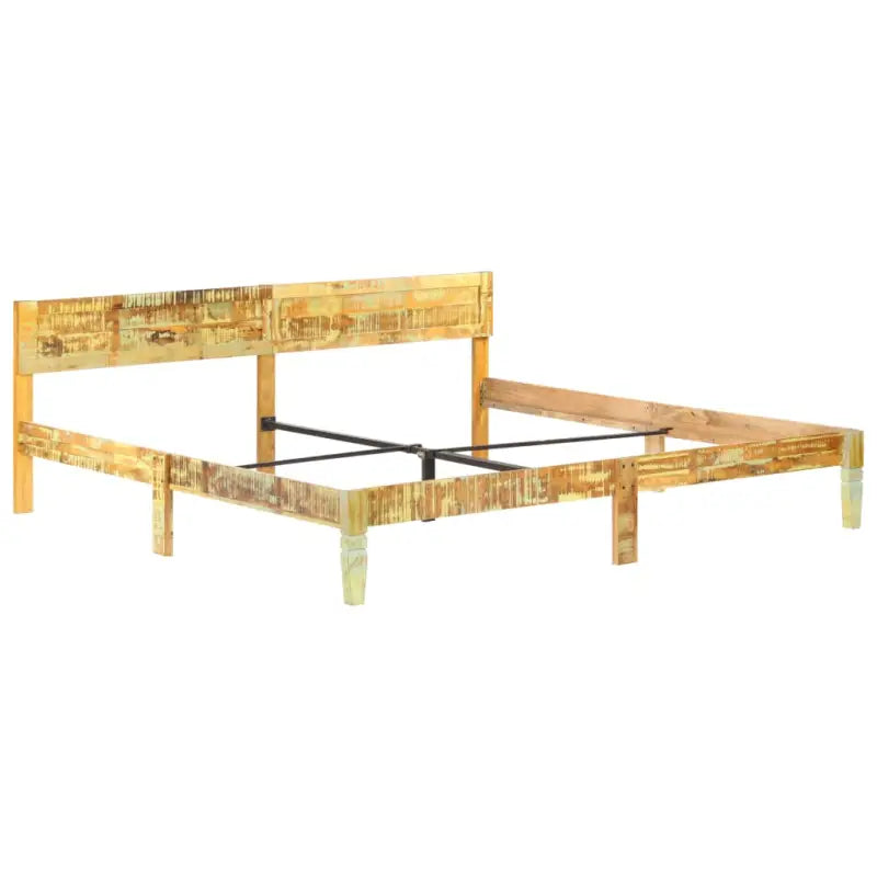 Vintage houten bedframe van massief gerecycled hout voor een authentieke slaapkamer - Bedden & bedframes