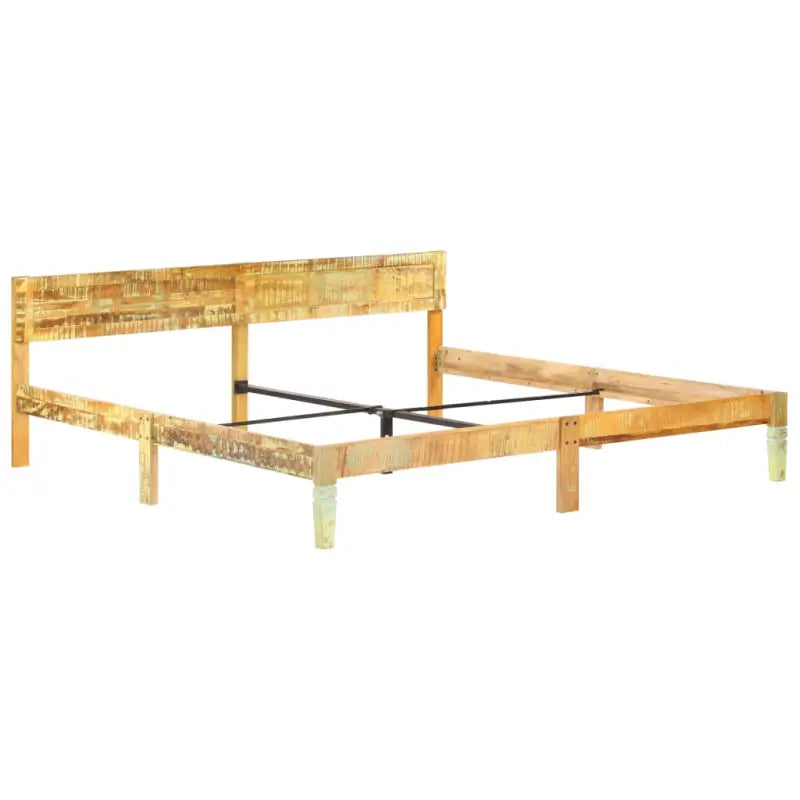 Vintage houten bedframe van massief gerecycled hout voor een authentieke slaapkamer - Bedden & bedframes