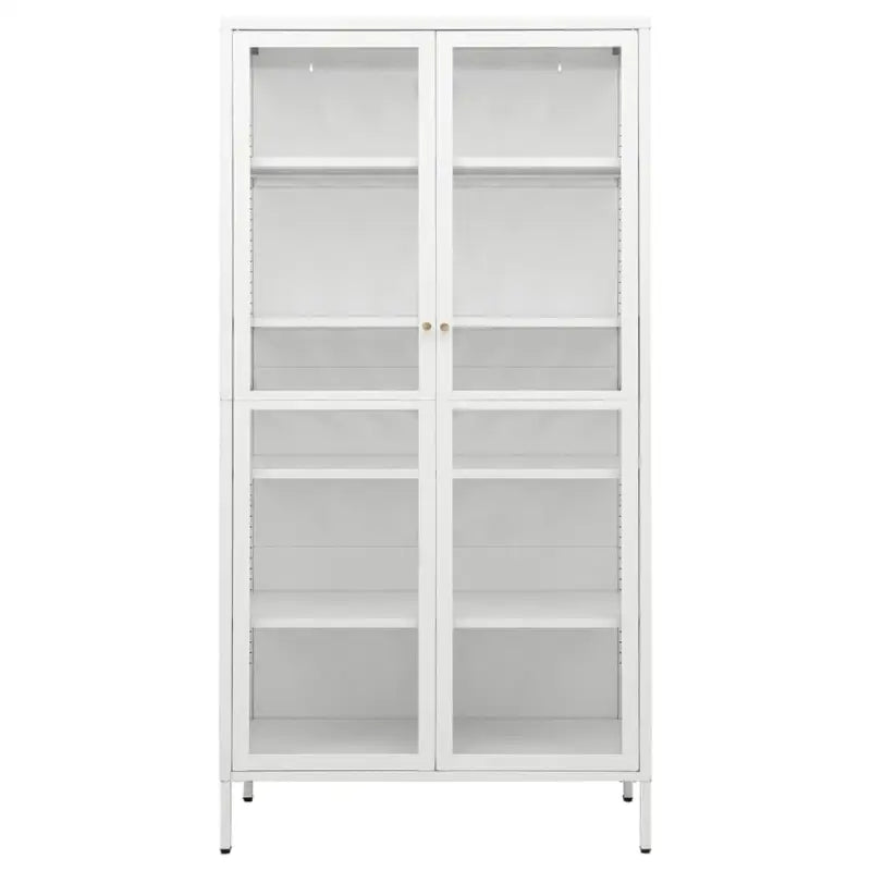 Vitrinekast met gehard glas en verstelbare schappen voor stijlvolle opberging - Opbergkasten & lockerkasten