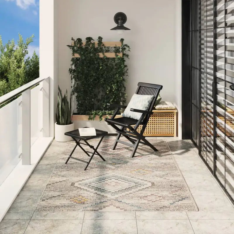 Vloerkleed in vintage stijl eenvoudig schoon en zonder schadelijke stoffen - Lichtgrijs / 160 x 230 cm - Vloerkleden