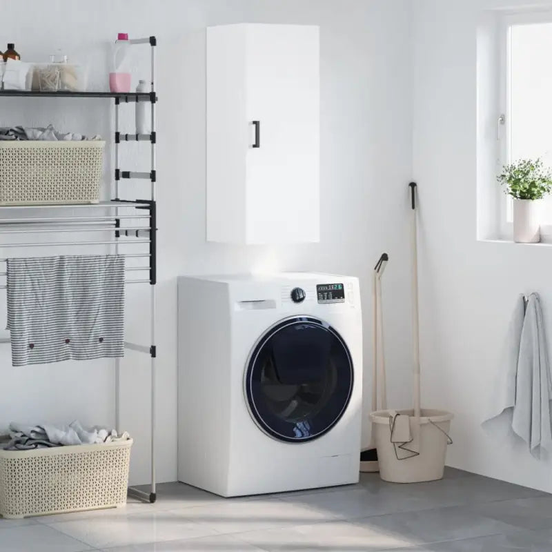 Wandgemonteerde dressoir in hoogglans wit van bewerkt hout - Wit / 1 - Dressoirs & buffetkasten