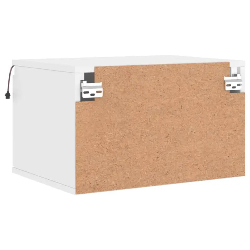 Wandgemonteerde nachtkastje in bewerkt hout met LED-verlichting - Nachtkastjes