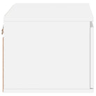 Wandgemonteerde nachtkastje in bewerkt hout met LED-verlichting - Nachtkastjes