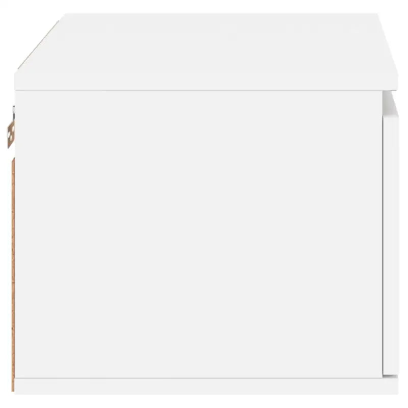 Wandgemonteerde nachtkastje in bewerkt hout met LED-verlichting - Nachtkastjes