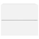 Wandgemonteerde nachtkastjes van bewerkt hout met LED-verlichting - Nachtkastjes