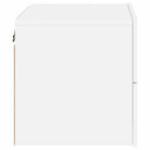 Wandgemonteerde nachtkastjes van bewerkt hout met LED-verlichting - Nachtkastjes