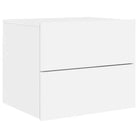 Wandgemonteerde nachtkastjes van bewerkt hout met LED-verlichting - Nachtkastjes