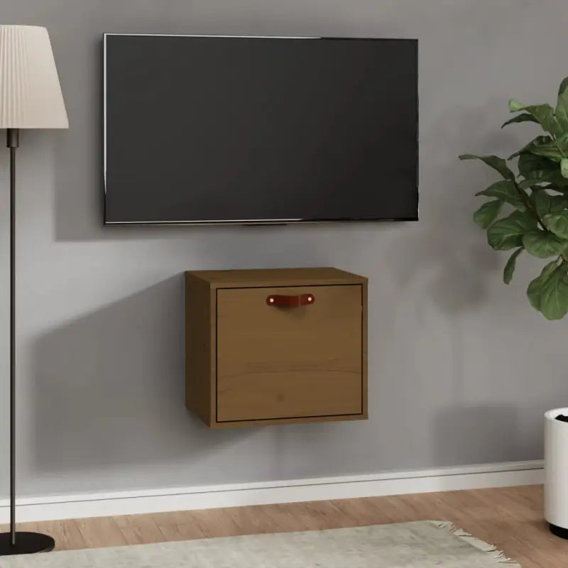 Wandplank van massief grenenhout voor een rustieke uitstraling - Honingbruin / 1 - Wandplanken