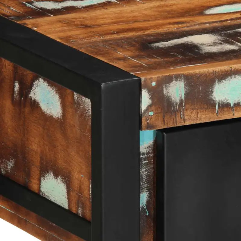 Wandtafel van massief gerecycled hout voor praktische opbergruimte - Consoletafels