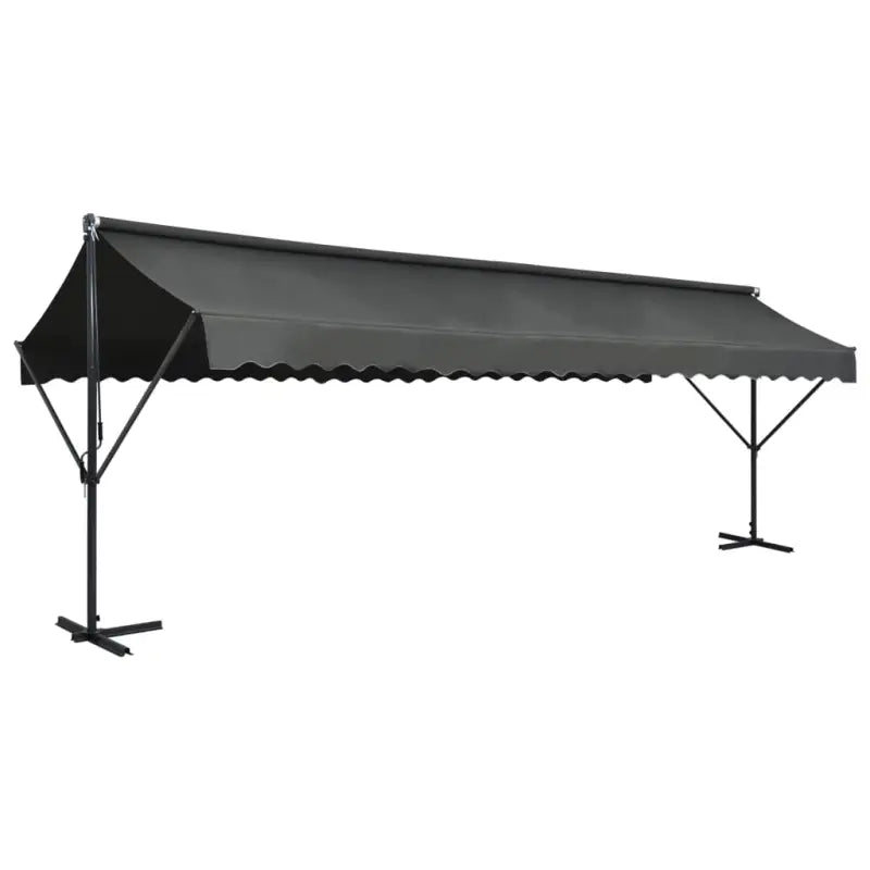 Waterdichte vrijestaande parasol voor tuin en terras - Antraciet / 6 x 3 m / 1 - Parasols en zonneschermen