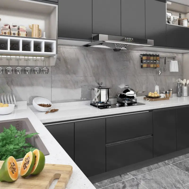 Zelfklevende meubelfolie voor interieurdecoratie - Zwart / 1 - Ruitenfolie