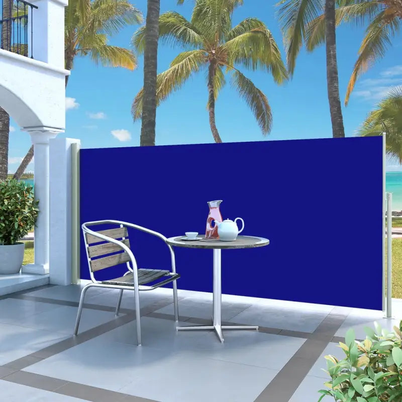 Zijscherm voor privacy en bescherming op terras en balkon - Blauw / 140 x 300 cm / 1 - Parasols en zonneschermen
