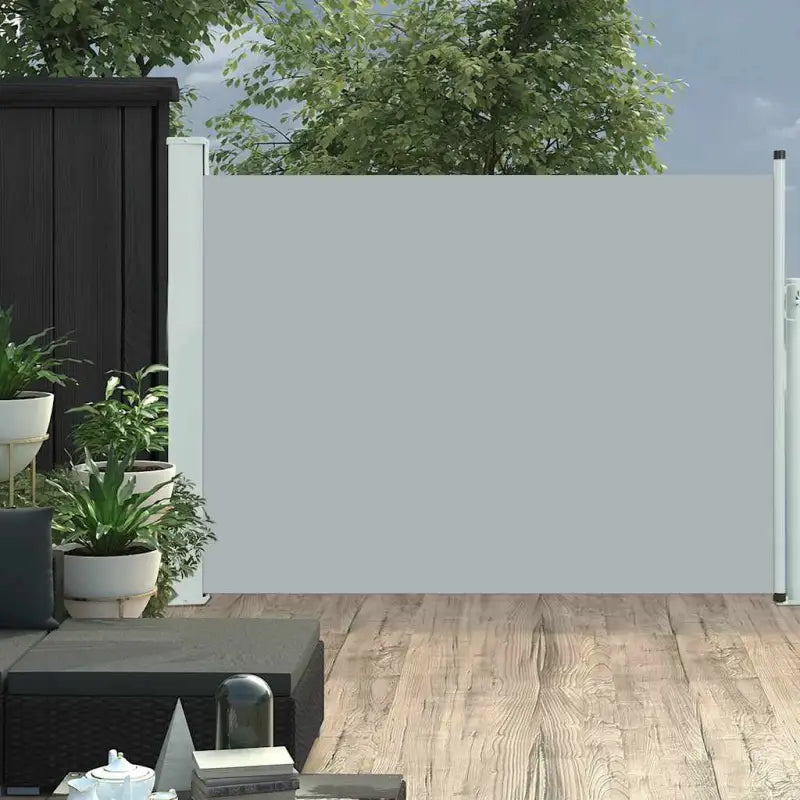 Zijscherm voor privacy en bescherming op terras en balkon - Grijs / 100 x 500 cm / 1 - Parasols en zonneschermen