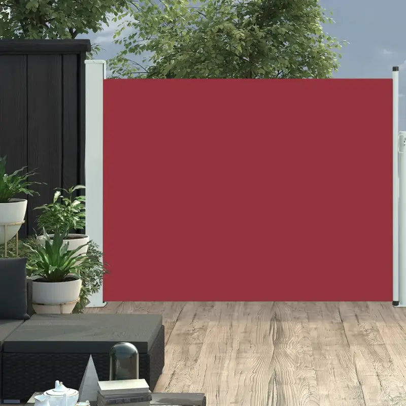Zijscherm voor privacy en bescherming op terras en balkon - Rood / 140 x 500 cm / 1 - Parasols en zonneschermen