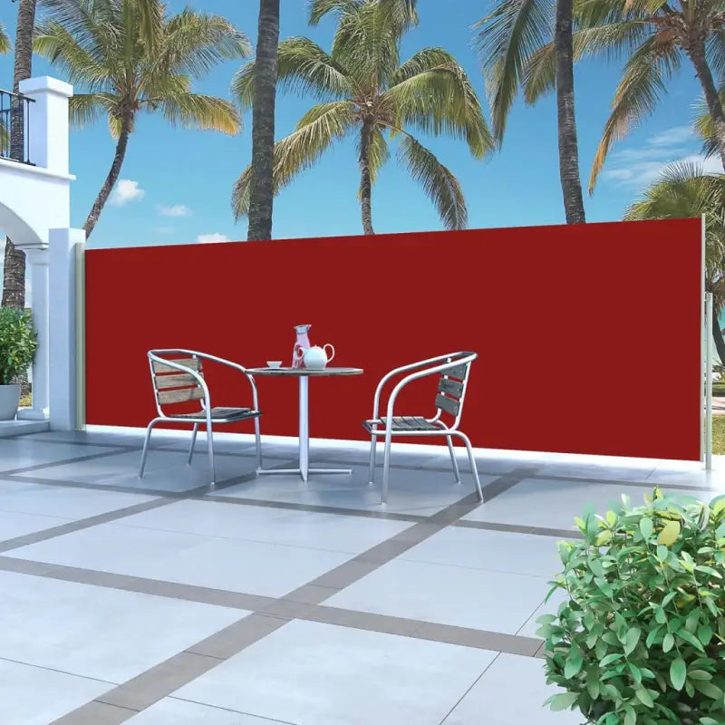 Zijscherm voor privacy en bescherming op terras en balkon - Rood / 160 x 500 cm / 1 - Parasols en zonneschermen