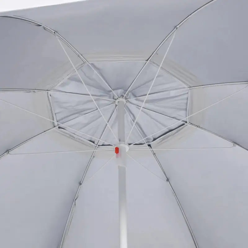 Zilverkleurige coating strandparasol met stalen frame voor UV-bescherming - Parasols en zonneschermen