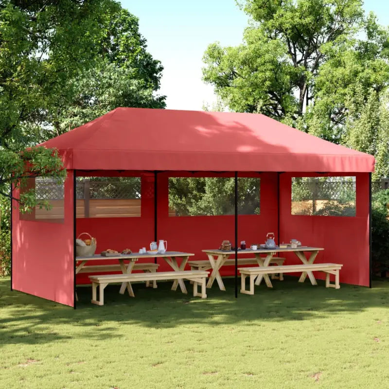 Zware Regen Beste Partytent voor Buiten Evenementen - Bordeauxrood / 1 / met 3 zijwanden - Partytenten & prieëlen