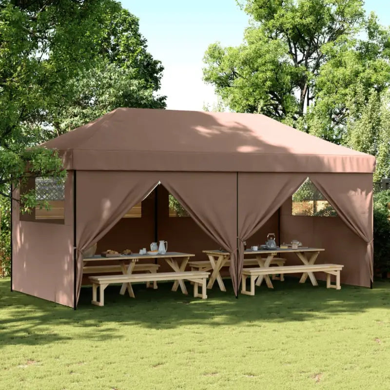 Zware Regen Beste Partytent voor Buiten Evenementen - Bruin / 1 / met 4 zijwanden - Partytenten & prieëlen