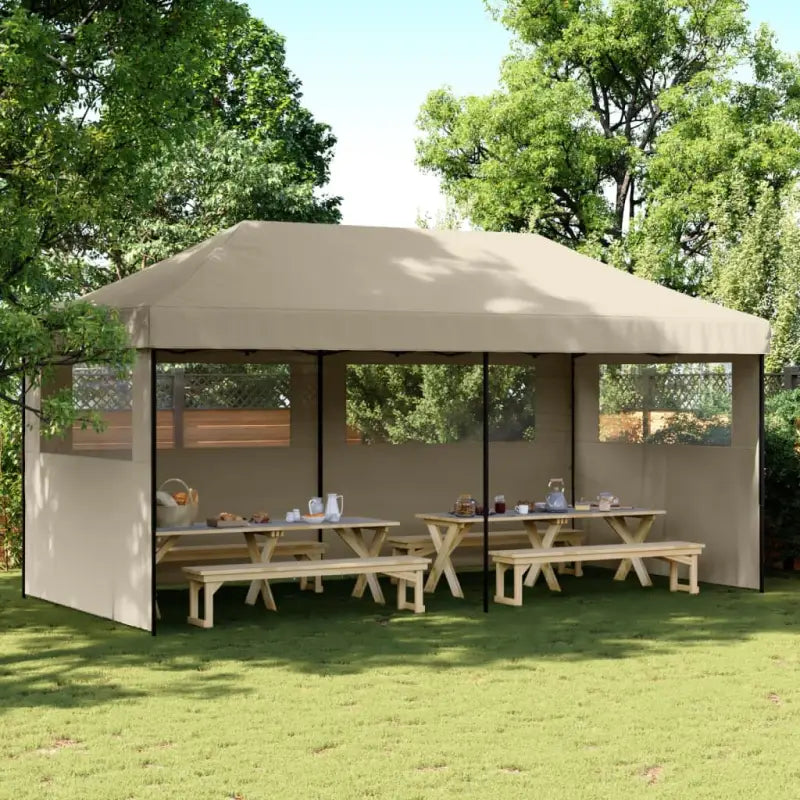 Zware Regen Beste Partytent voor Buiten Evenementen - Taupe / 1 / met 3 zijwanden - Partytenten & prieëlen