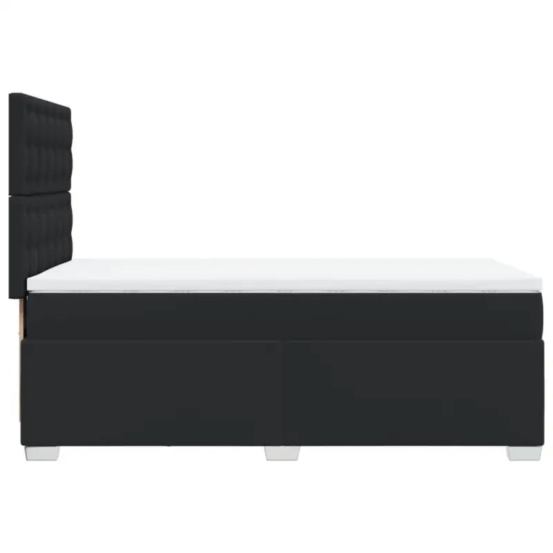 Zwart materiaal boxspringbed met hoogte verstelbaar en schuim afmetingen - enkele maat / knoppwn - Bedden & bedframes