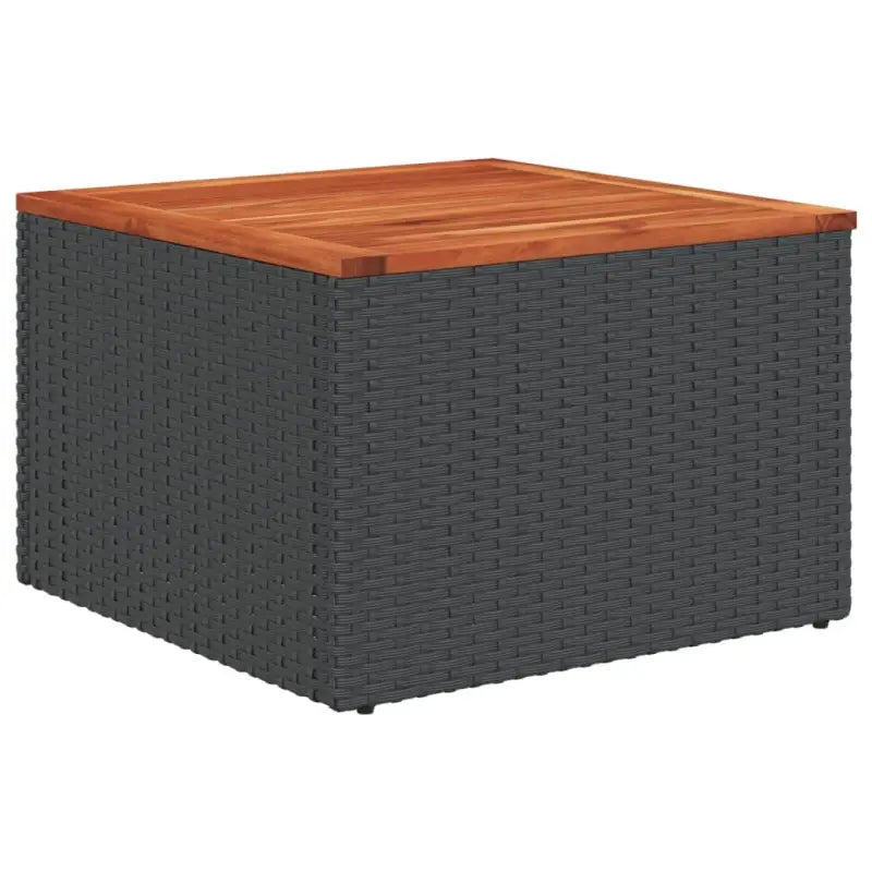 Zwart materiaal loungeset met poly rattan en gepoedercoat staal - Tuinsets