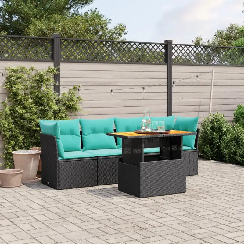 Zwart materiaal loungeset van gepoedercoat staal voor je tuin of terras - Tuinsets