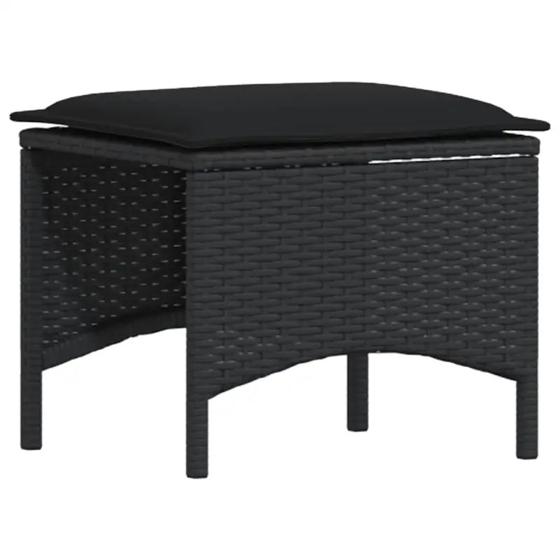 Zwarte tuinset met wasbare hoes en gepoedercoat staal - Tuinsets