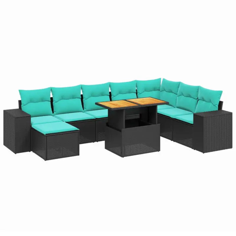 Zwarte tuinset van gepoedercoat staal voor een comfortabele buitenruimte - Tuinsets