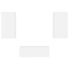 Zwevend tv-meubel met rgb led-verlichting en bewerkt hout - Tv-meubels