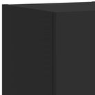 Zwevend TV-meubel met rgb led-verlichting en bewerkt hout - Tv-meubels