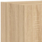 Zwevend Tv-Meubel van Bewerkt Hout met RGB LED-Verlichting - Tv-meubels