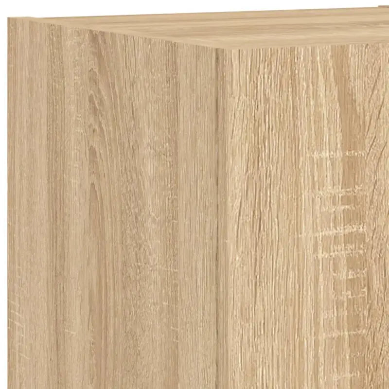 Zwevend Tv-Meubel van Bewerkt Hout met RGB LED-Verlichting - Tv-meubels