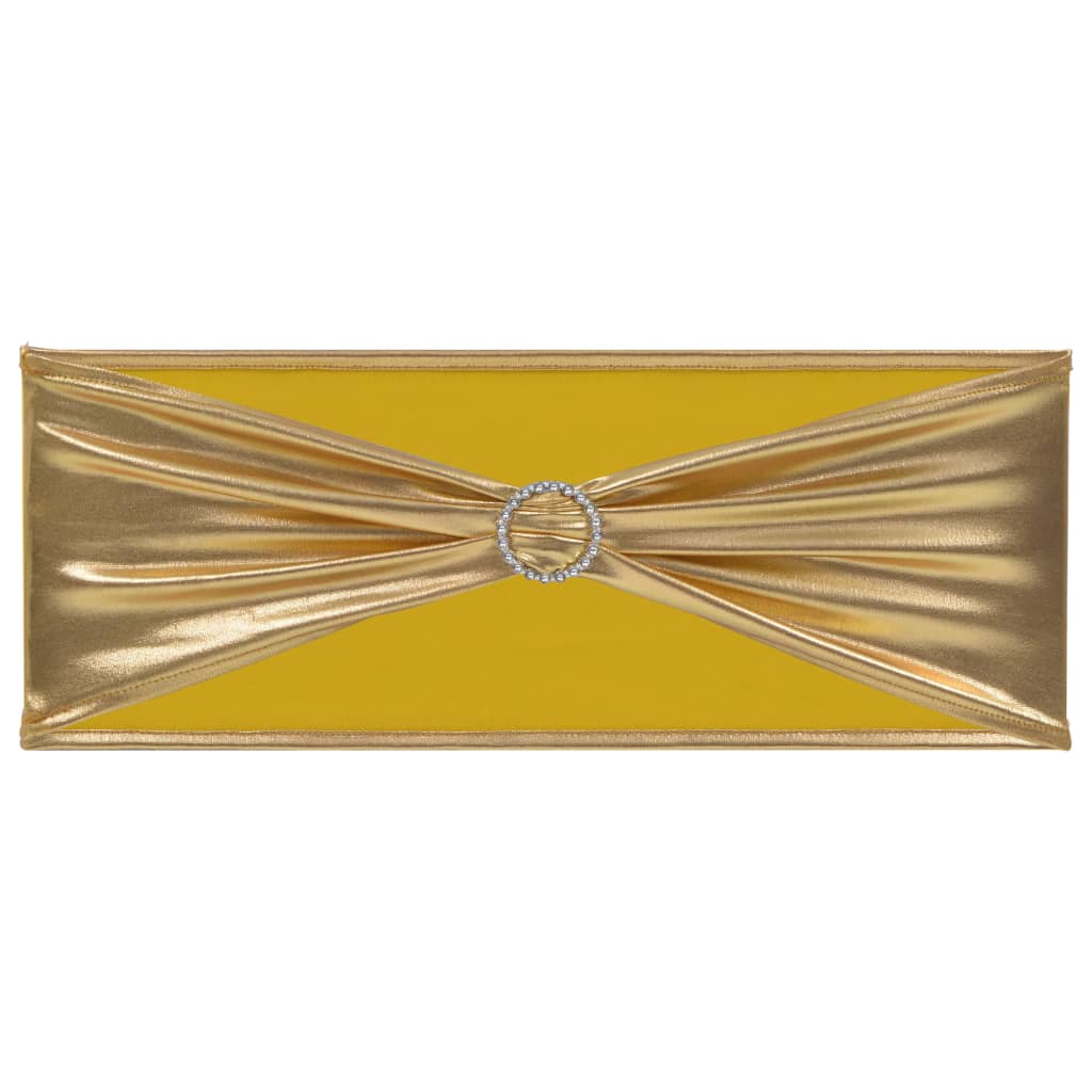 vidaXL 25 st Stoellint met diamant stretch goud - Aashly