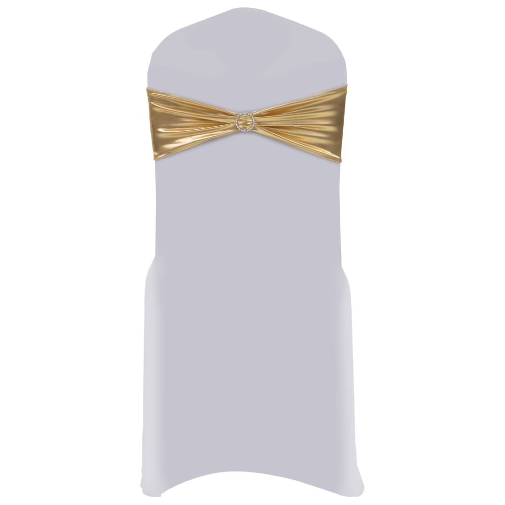 vidaXL 25 st Stoellint met diamant stretch goud - Aashly
