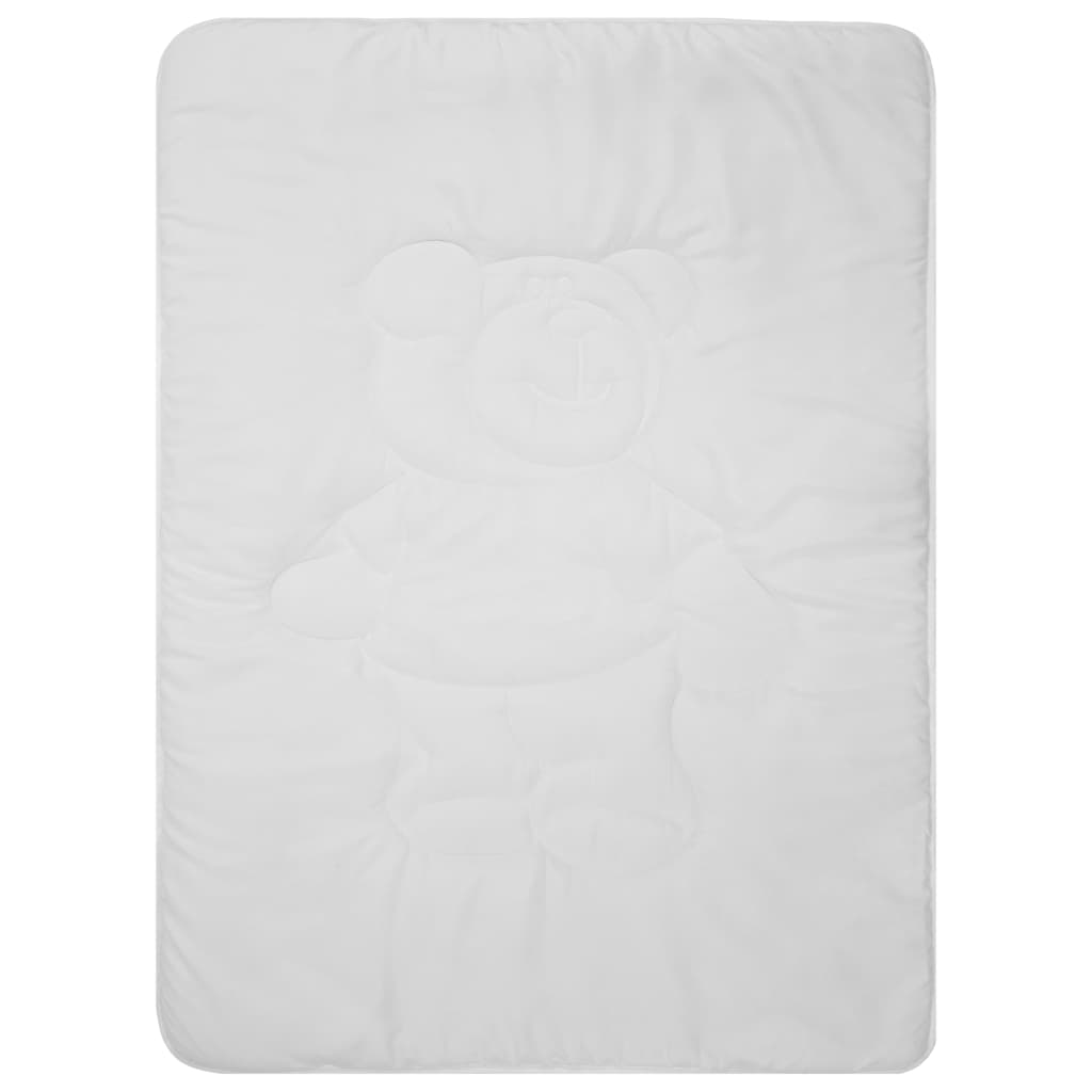 vidaXL 2-delige Kinderzomerdekbedset 100x135 cm/40x60 cm wit