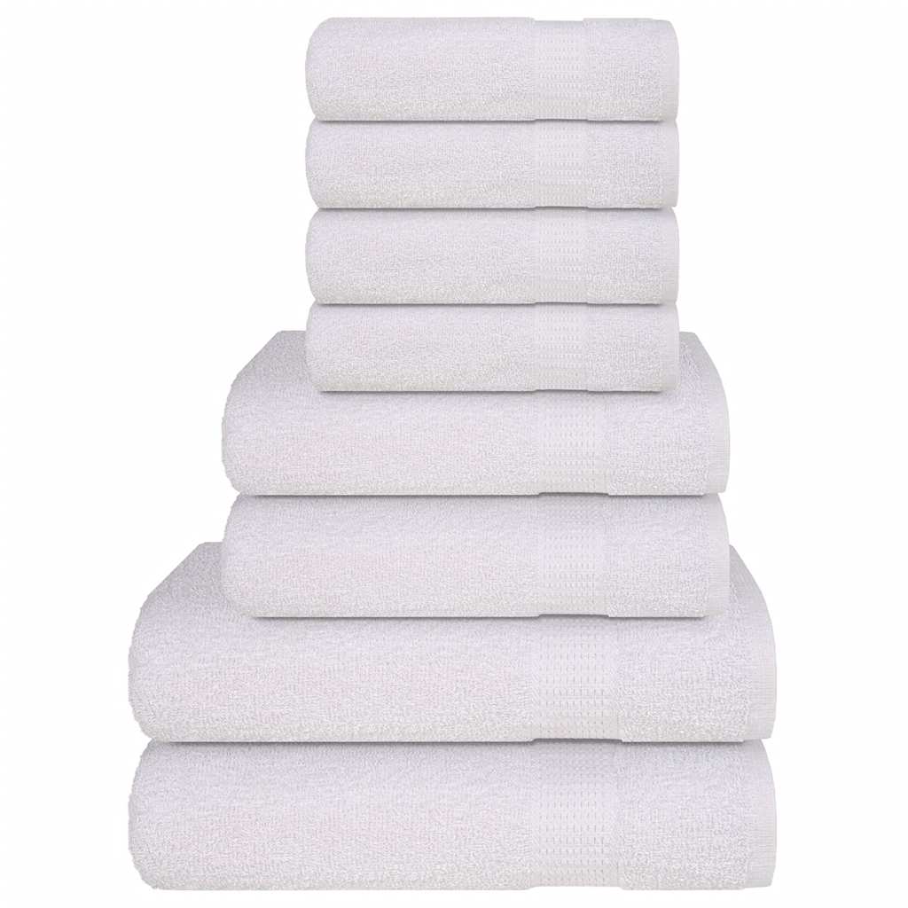 vidaXL 8-delige Handdoekenset 360 g/m² 100% katoen antracietkleurig - Aashly