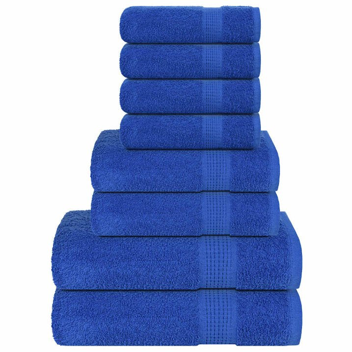 vidaXL 8-delige Handdoekenset 360 g/m² 100% katoen antracietkleurig - Aashly