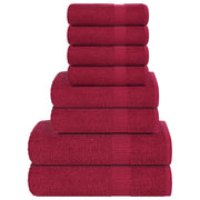 vidaXL 8-delige Handdoekenset 360 g/m² 100% katoen antracietkleurig - Aashly